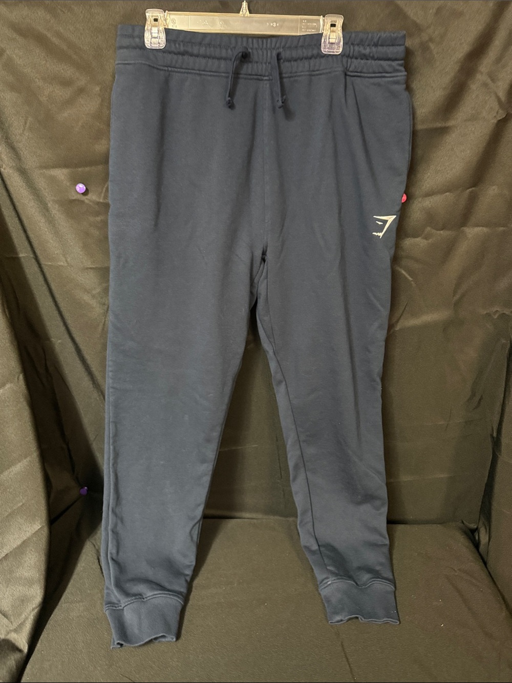 Navy Gymshark Athletic Joggers with Subtle Logo